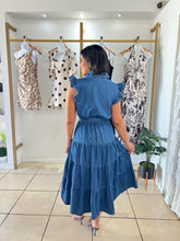 Load image into Gallery viewer, Worth everything denim midi dress