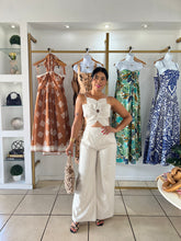 Load image into Gallery viewer, Floral Linen Jumpsuit