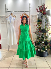 Load image into Gallery viewer, Kelly green midi maxi dress
