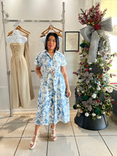 Load image into Gallery viewer, Porcelain blue shirt dress
