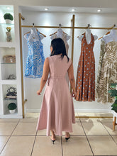 Load image into Gallery viewer, Blush Belted Midi Dress
