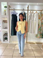 Load image into Gallery viewer, Nia Light Yellow Vest Top
