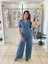 Load image into Gallery viewer, Catch you eyes denim jumpsuit
