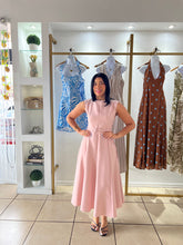 Load image into Gallery viewer, Blush Belted Midi Dress

