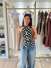 Load image into Gallery viewer, Black Polka Dot Top
