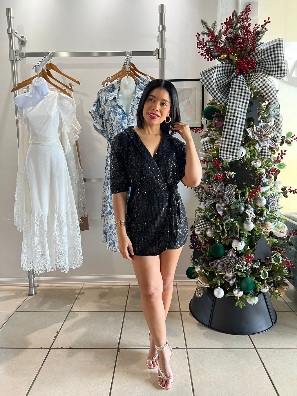 Black tuxedo romper
