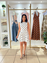 Load image into Gallery viewer, Off White Polka Dots Mini Dress
