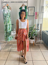 Load image into Gallery viewer, Orange Mirage midi skirt
