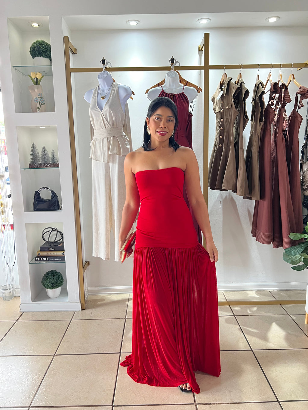 Red Tube Maxi Dress