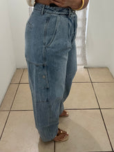 Load image into Gallery viewer, Blue Barrel Baggy Denim Pant
