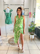 Load image into Gallery viewer, Green Ibiza floral dress
