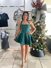 Load image into Gallery viewer, Hunter green textured dress
