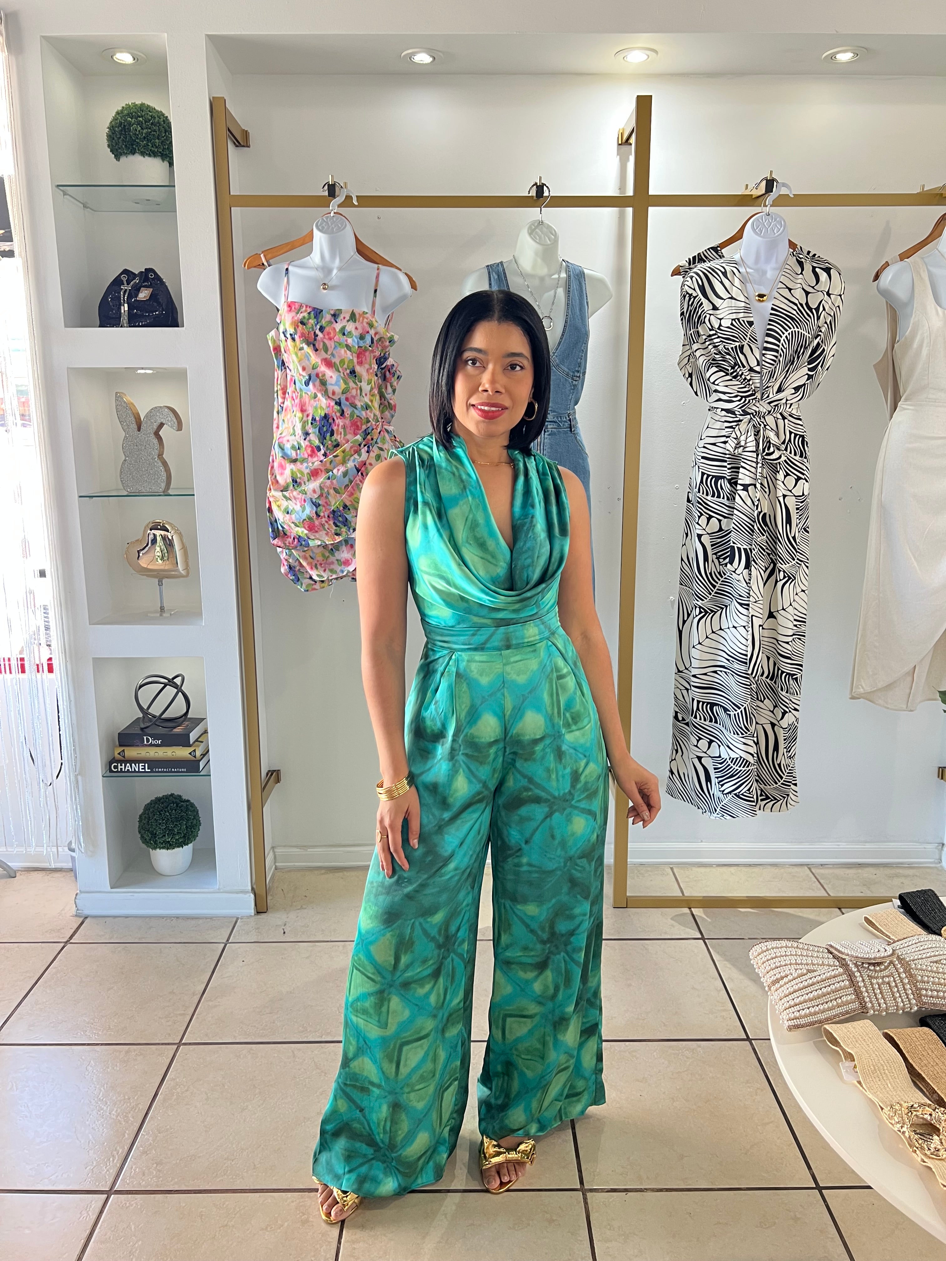Teal madness jumpsuit