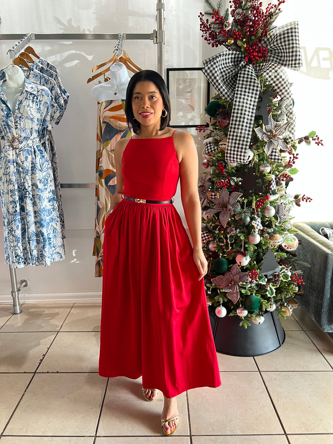 Red Passion midi/maxi dress