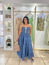 Load image into Gallery viewer, Iconic Denim Maxi Dress

