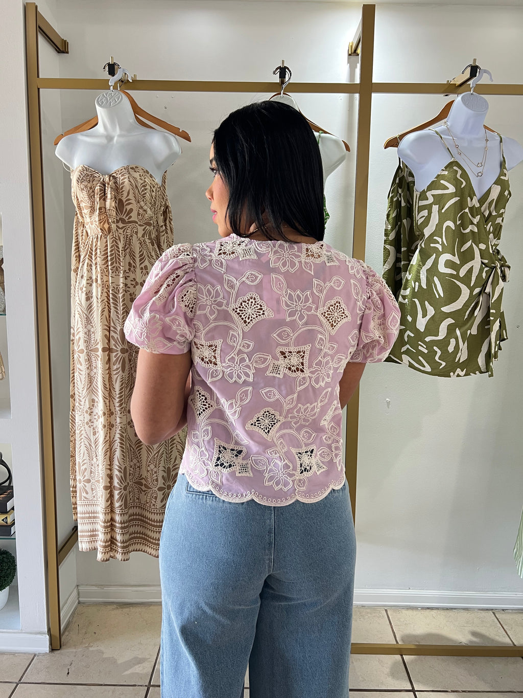 Sweet Pink Embroidery Top