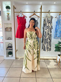 Ivory Palm Leaf Print Jumpsuit