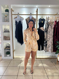Citrus Zebra Print Romper