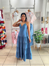 Load image into Gallery viewer, Back Focus Chambray Maxi Dress
