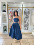 My Vibe Denim Skirt Set