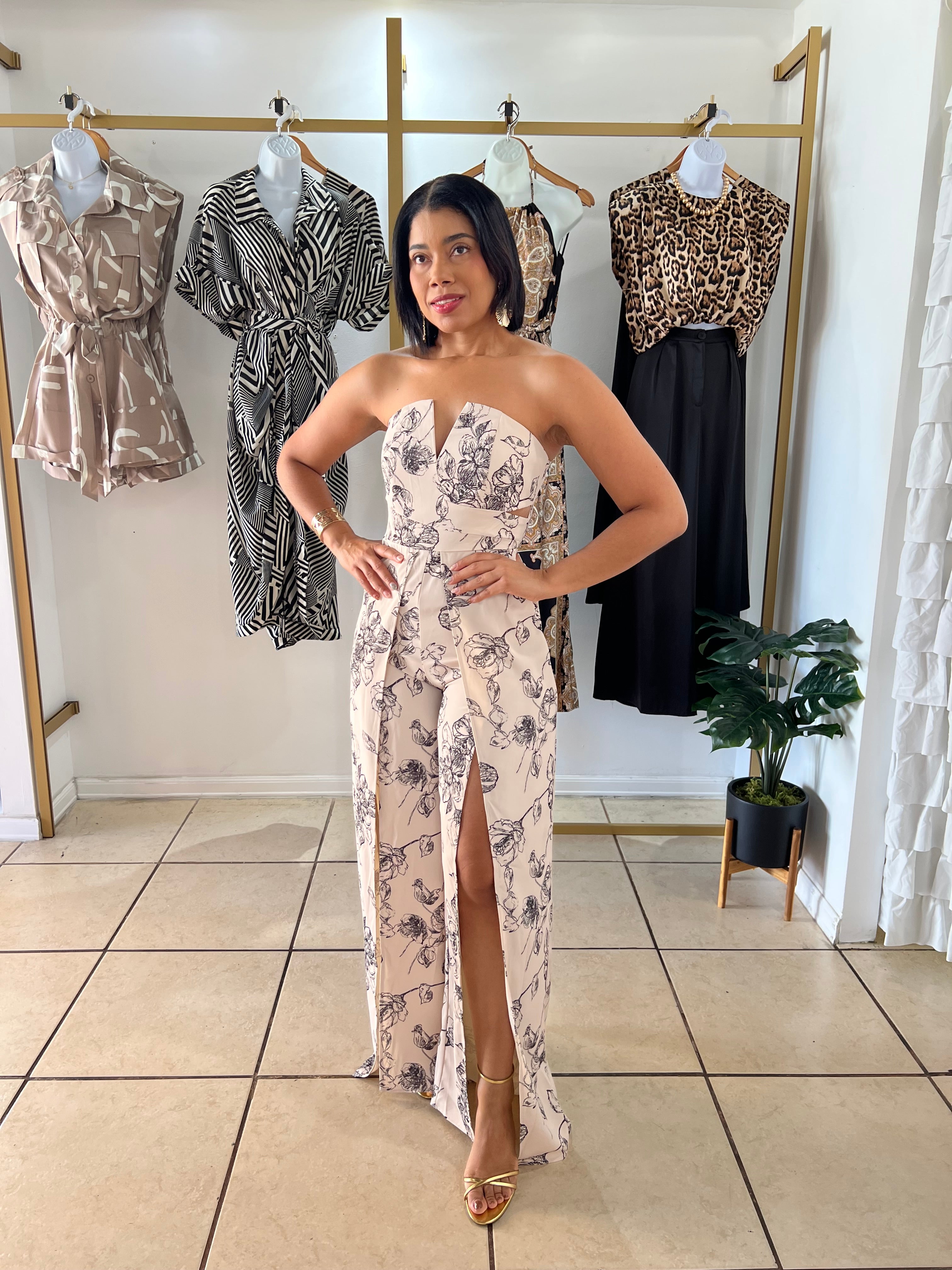 Vintage floral jumpsuit
