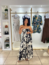 Load image into Gallery viewer, Ivory Black Tube Jumpsuit
