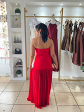 Load image into Gallery viewer, Red Tube Maxi Dress
