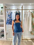 Sweet Denim Peplum Top