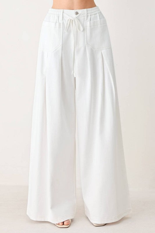 Off White Wide Leg Pant