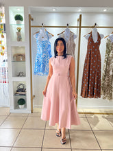 Load image into Gallery viewer, Blush Belted Midi Dress
