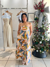 Load image into Gallery viewer, Persimmon blue strapless midi/maxi dress
