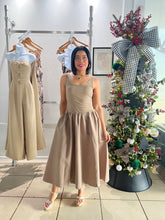 Load image into Gallery viewer, Deep taupe midi dress
