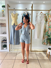 Load image into Gallery viewer, Laura Halter Denim Romper
