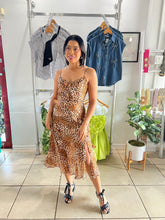 Load image into Gallery viewer, Golden Leopard midi dress
