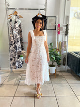 Load image into Gallery viewer, White lace crochet midi maxi dress
