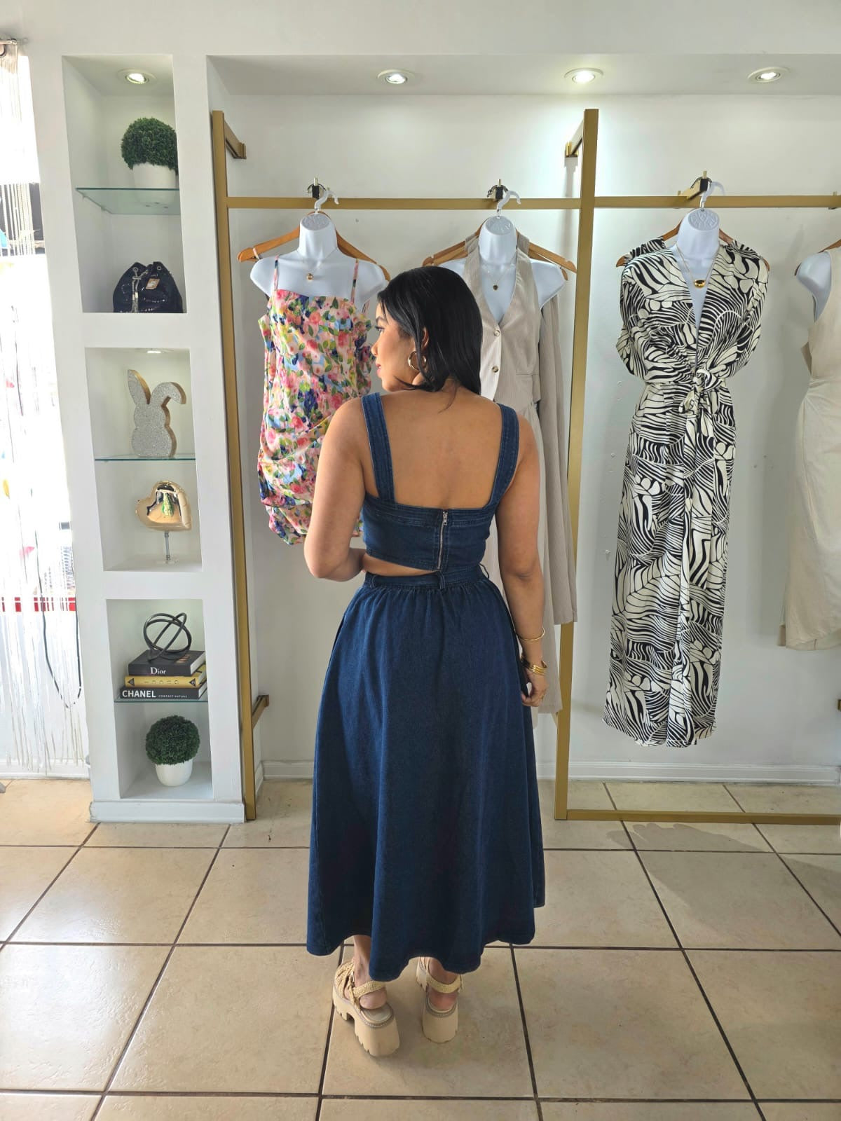 My Vibe Denim Skirt Set