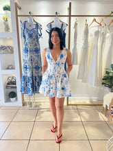 Load image into Gallery viewer, Blushed Blue Mini Dress
