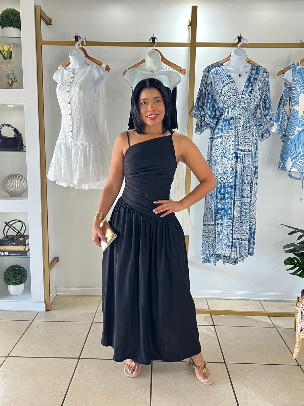 Black Heaven Sent Midi Maxi Dress