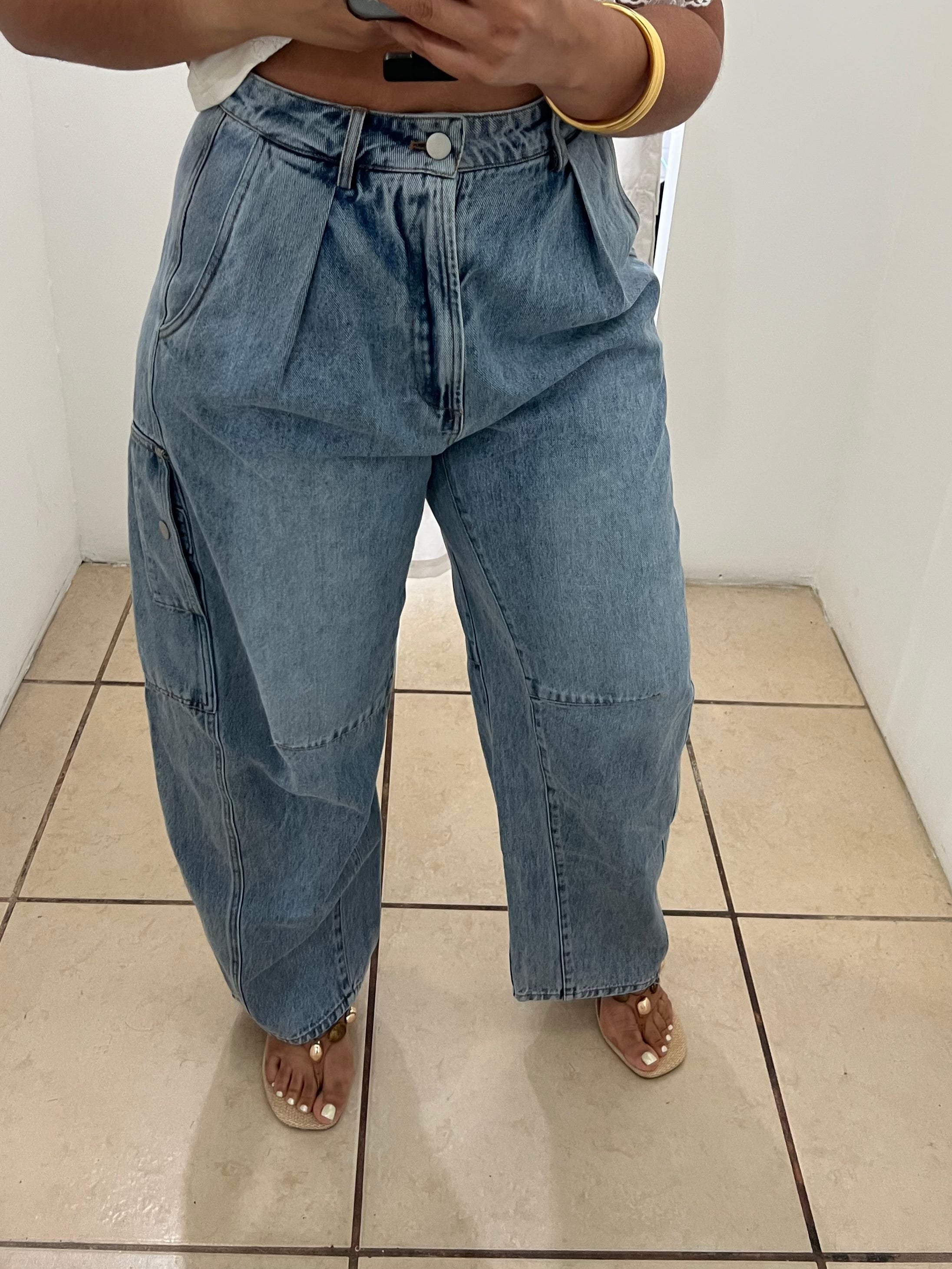 Blue Barrel Baggy Denim Pant