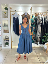 Load image into Gallery viewer, Blue Ballet Denim Dress
