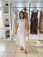 Load image into Gallery viewer, Ivory Polka Dots Midi Maxi Dress
