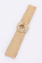 Load image into Gallery viewer, Raffia Metal Buckle Elastic Belt

