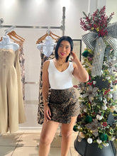 Load image into Gallery viewer, Brown leopard skort
