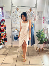 Load image into Gallery viewer, Oatmeal midi wrap dress

