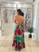 Load image into Gallery viewer, Warm flora satin maxi gown
