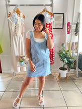 Load image into Gallery viewer, Denim wash overall dress
