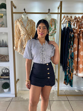 Load image into Gallery viewer, Navy Front Tie Top
