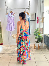 Load image into Gallery viewer, Black printed maxi dress
