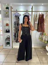 Load image into Gallery viewer, Black Tweed Jumpsuit
