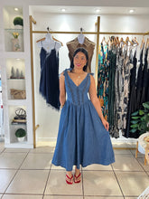 Load image into Gallery viewer, Blue Ballet Denim Dress
